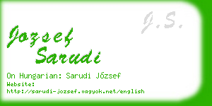 jozsef sarudi business card