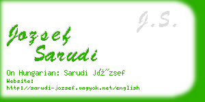 jozsef sarudi business card